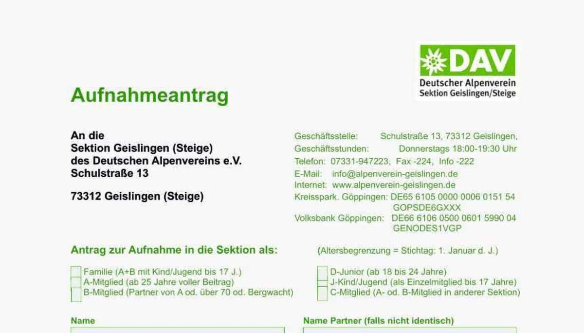 Aufnahmeantrag 16 zu 9 | © HIJM