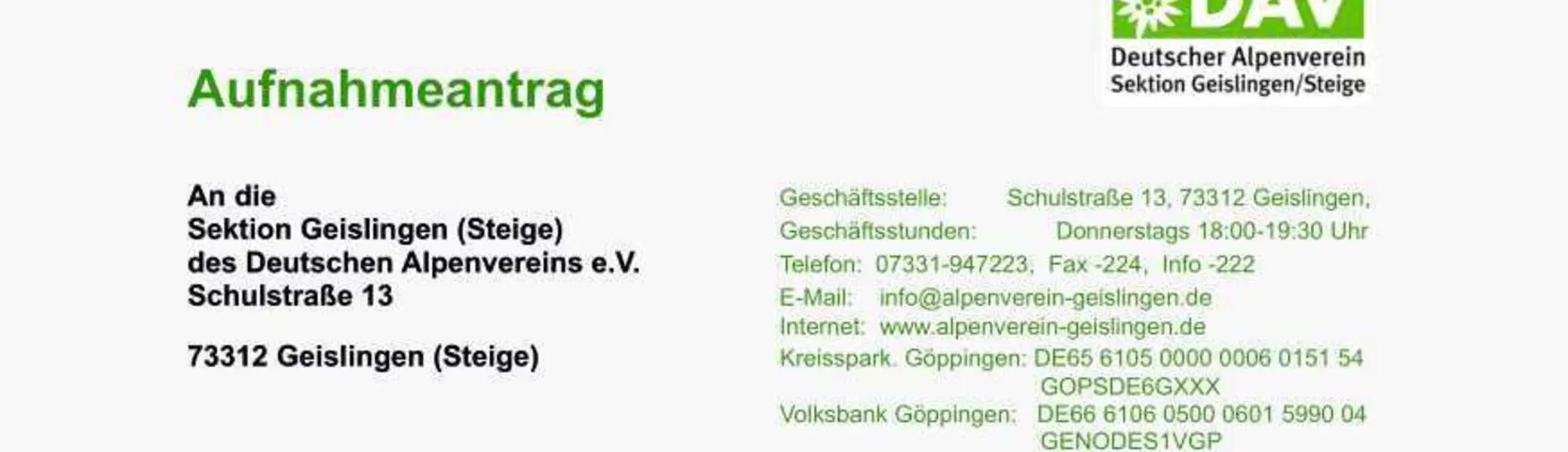 Aufnahmeantrag 16 zu 9 | © HIJM