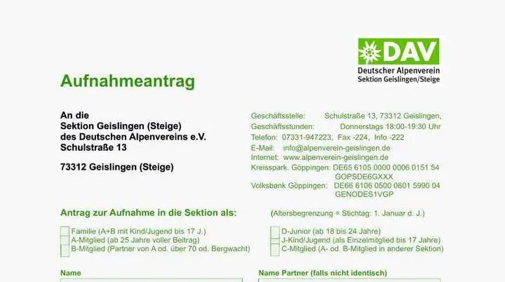 Aufnahmeantrag 16 zu 9 | © HIJM