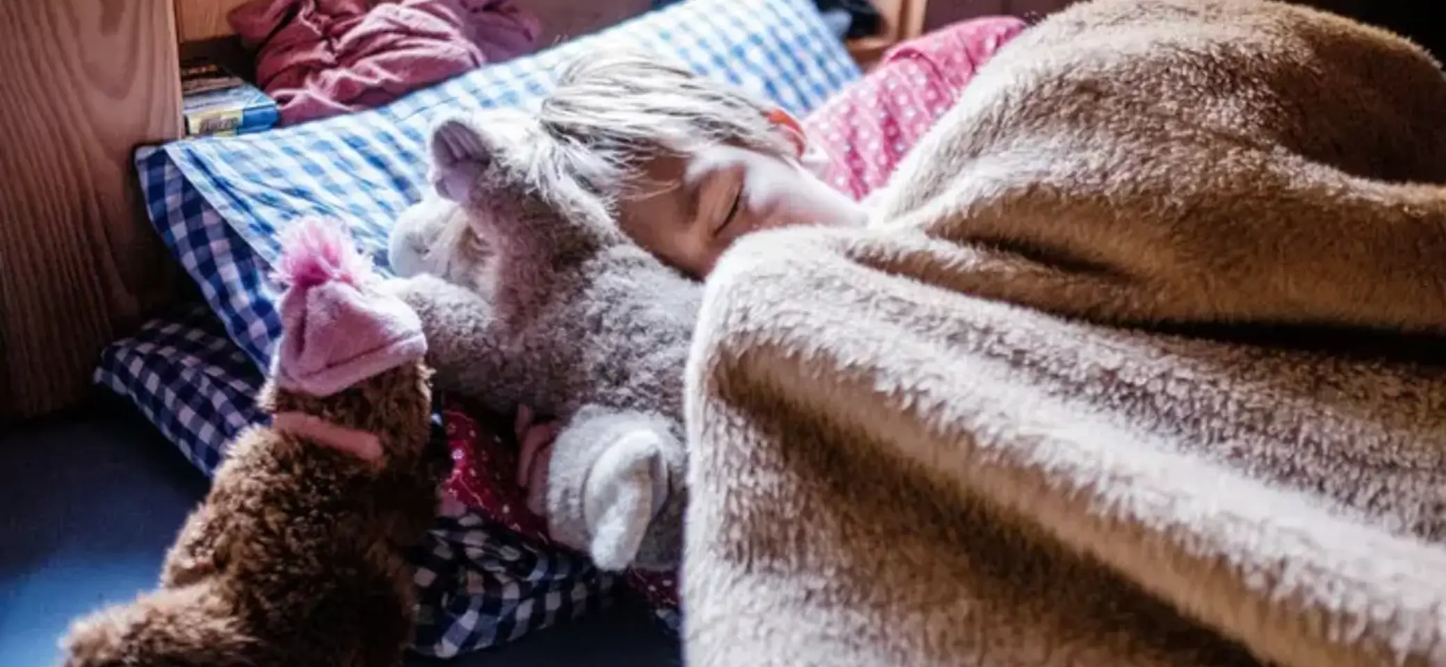 Schlafendes Kind auf Hütte | © DAV / Hans Herbig